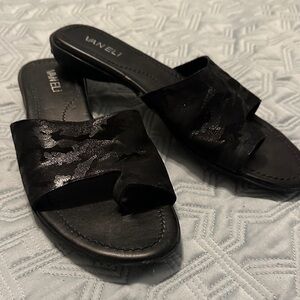 Van Eli Black Women's Camouflage Slide Sandals